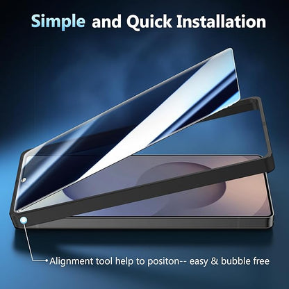 2 Pack for Samsung Galaxy S25 Ultra Privacy Screen Protector Tempered Glass, 25° Anti Spy S25 Ultra Screen Protector, Full Coverage, Case Friendly, Easy Installation