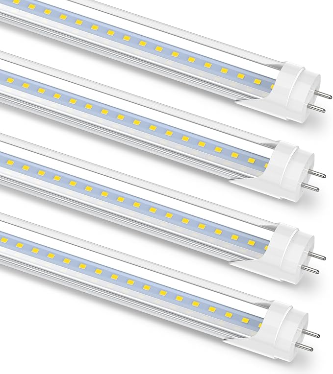 Romwish 3FT LED Tube Light, T8 T10 T12 LED Light Bulb, 14W(30W Equiv.), 5000K Daylight, 1600LM, 36 Inch F30T12 Fluorescent Tube Replacement, Remove Ballast, Dual-Ended Power, Clear Cover, 4 Pack