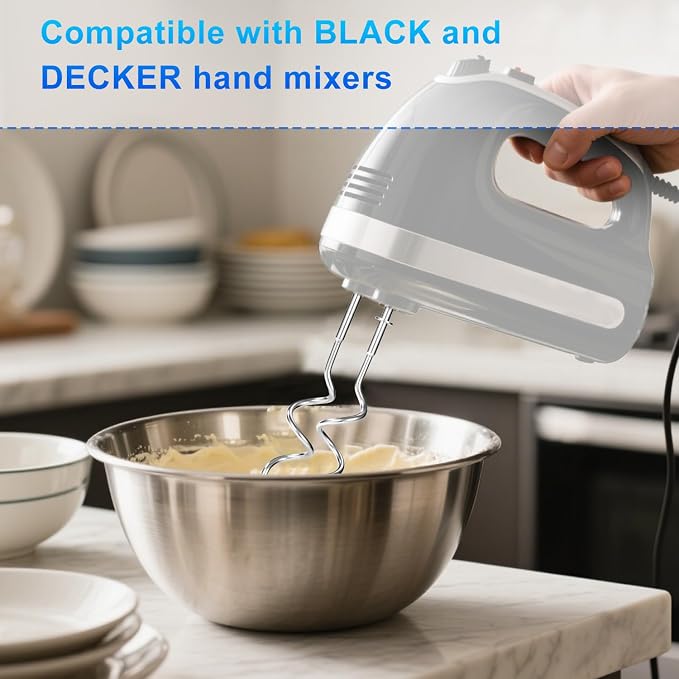 2pcs Hand Mixer Beaters Attachments Compatible with MX600B MX3200B MX1500W | Hand Mixer Beaters Attachments Compatible with MX Series Electric Hand Mixers for Cooking and Baking