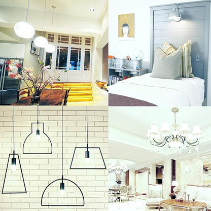 Dimmable A15 (G45) Mini Globe Bulb, 6000K Bright Cold White, 4W 400Lm Filament LED Tungsten Bulb, Frosted Glass Cover, E26 Base, 40W Incandescent Equivalent, 6 Pack