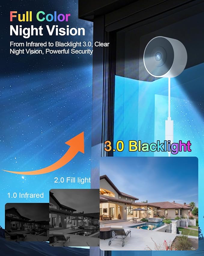 2K No-Drill Window Security Cameras, 2Packs Magnetic Cameras for Home Security, 5G&2.4G WiFi Indoor Angled Window Cam Stick on Glass, Full Color Night Vision, 24/7 AI Human Detection for RV, Apartment