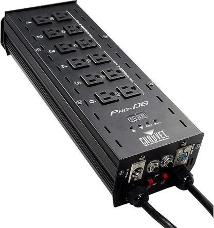 CHAUVET DJ Pro-D6 DMX-512 Dimmer/Switch Pack (6-Channel) | LED Light Controllers, BLACK