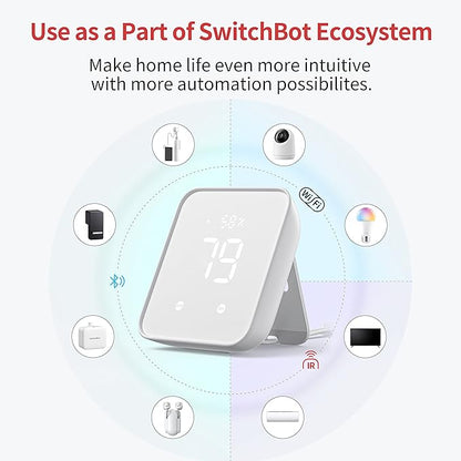 SwitchBot Hub 2 (2nd Gen), work as a WiFi Thermometer Hygrometer, IR Remote Control, Smart Remote and Light Sensor, Link SwitchBot to Wi-Fi (Support 2.4GHz), Compatible with Alexa&Google Assistant