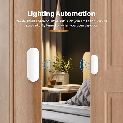 WiFi Smart Door Sensor: Door Open Contact Sensor for Home Security, Wireless Window Sensor, Secure Your Home with Instant Alerts & Smart Automation, Alexa & Google Assistant Compatible (4-Pack)