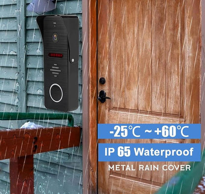 Wired Video Doorbell Apartment Intercom System with 1080P HD Camera,10 Inch Touch Monitor,TUYA WiFi Smart Home Video Intercom Door Phone Kits for Home Villa,32G (1 doorbell+2 Monitor)