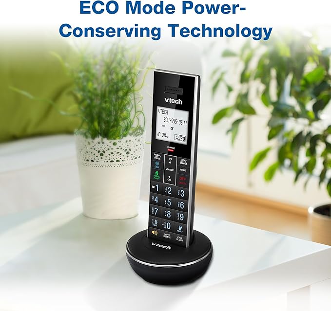 VTech LS6331-2 Expandable Cordless Phone 2 Handsets with DECT 6.0 Desk/Wall Mountable Transmitter, Bluetooth Connect-to-Cell, Full Duplex Handset Speakerphone, Landline Phone with Smart Call Blocker