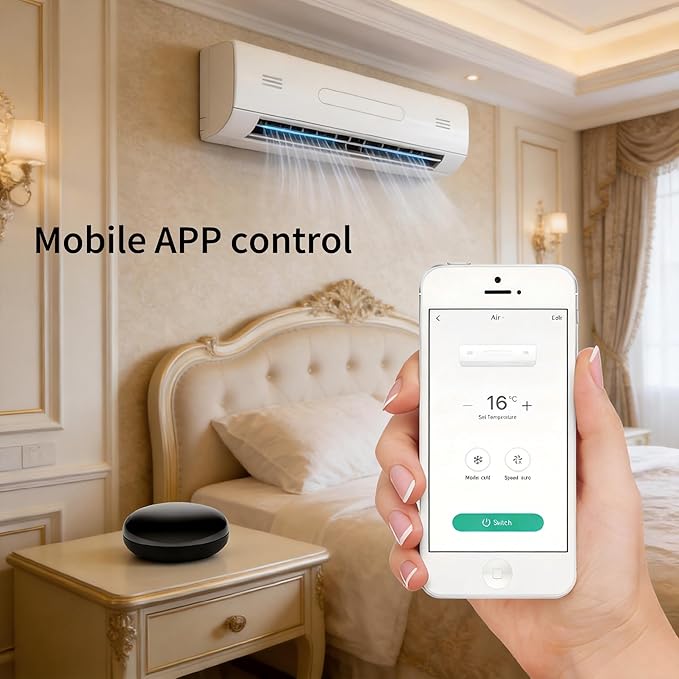 WiFi IR Blaster, Remote Control Hub for Home Automation, Infrared Universal Remote for TV AC AUD STB, Compatible With Alexa & Google Assistant