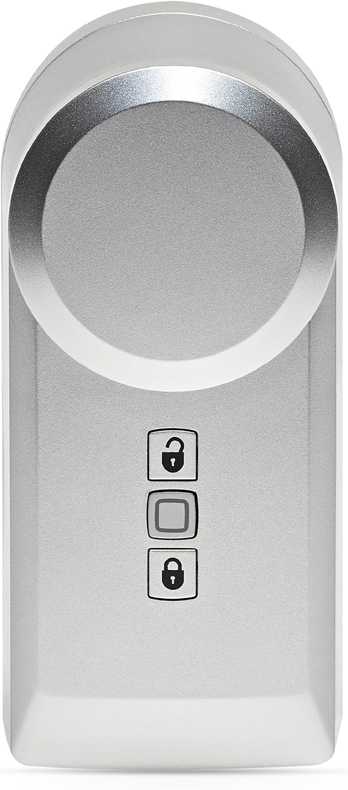Homematic IP Smart Home Door Lock Drive, Silver, Electronic Door Lock, Smart Lock Retrofittable Without Conversion, Door Opener Controllable via App, Alexa & Google Assistant, 160556A0