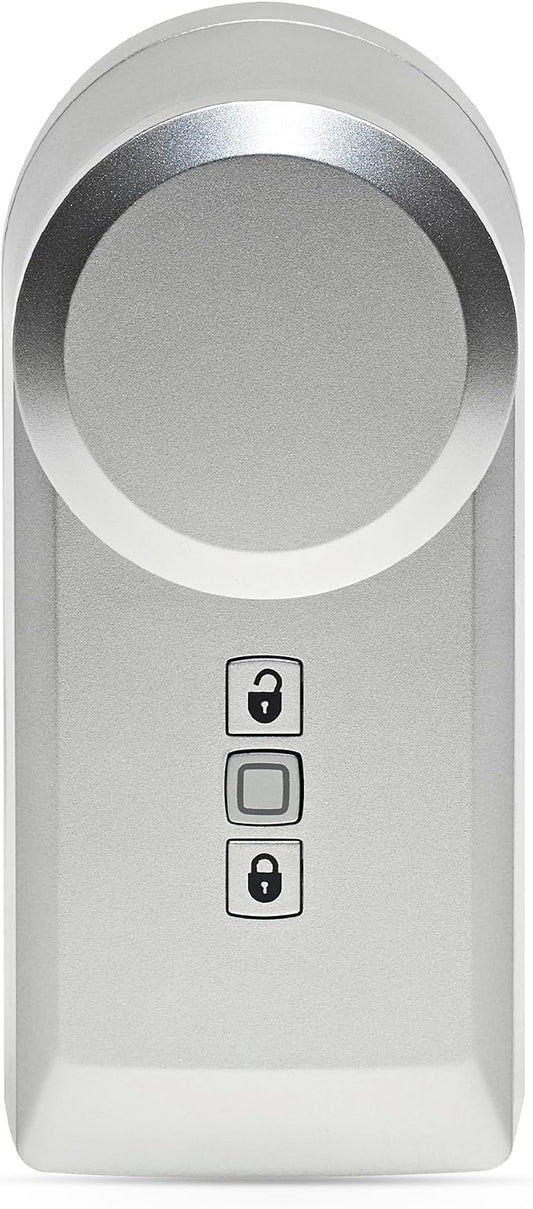 Homematic IP Smart Home Door Lock Drive, Silver, Electronic Door Lock, Smart Lock Retrofittable Without Conversion, Door Opener Controllable via App, Alexa & Google Assistant, 160556A0