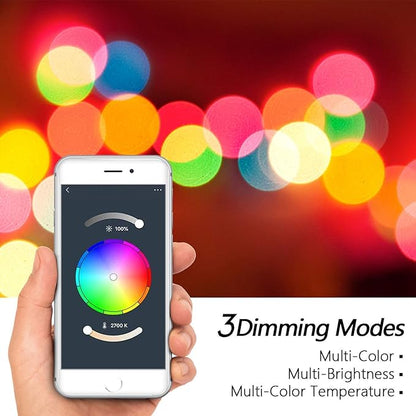 2 Packs Smart Bulb 1000LM 10W(100W Equivalent) RGB 2200-6500K Dimmable WiFi LED Light Bulb No Hub Required Work with Google Home Siri Tuya Smart Life Full Color Changing A19 E26 LED Bulb