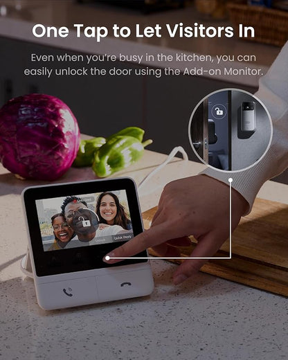 SwitchBot 4.3 Inch Monitor for Intercom Installation, Advanced Monitor for Smart Video Doorbell