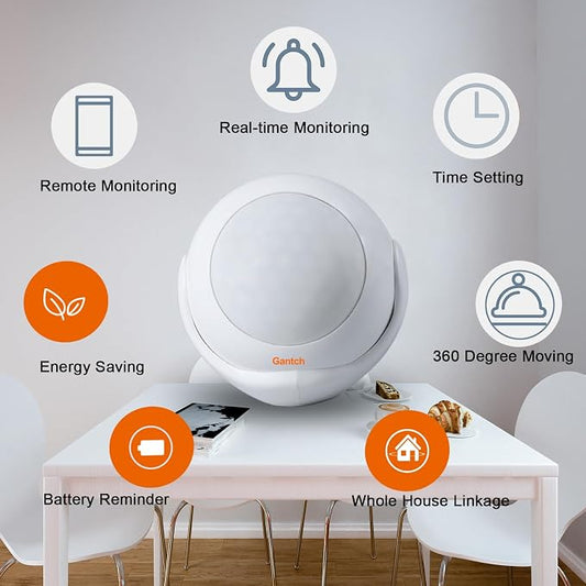 Zigbee PIR Motion Sensor, Human Presence Sensor,Requires Tuya HUB（Smart Home Gateway）, Linking Whole-House Intelligence，360° Detection Security Burglar Alarm Sensor Smart Life APP Control