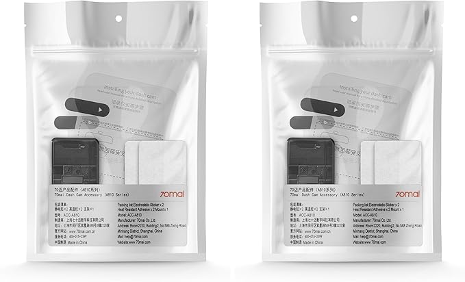70mai Accessory: Replacement Components for 4K Dash Cam A810 (Pack of 2)