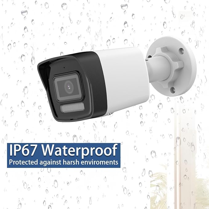 DS-2CD1083G2-LIUF 4K 8MP Smart Hybrid Light Hik Bullet PoE IP Camera, Long Range, Human/Vehicle Detection, Built-in Microphone, H.265+, IP67, 113° Wide Angle,2.8mm Lens, Internation Version