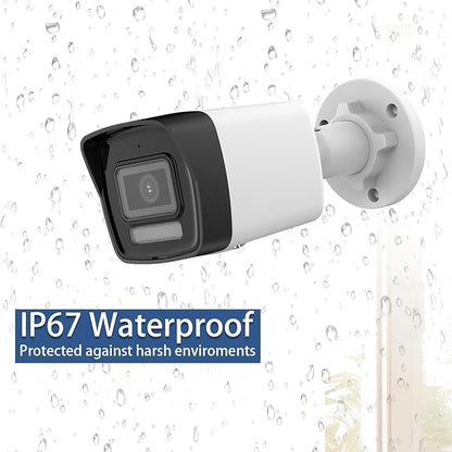 DS-2CD1083G2-LIUF 4K 8MP Smart Hybrid Light Hik Bullet PoE IP Camera, Long Range, Human/Vehicle Detection, Built-in Microphone, H.265+, IP67, 113° Wide Angle,2.8mm Lens, Internation Version