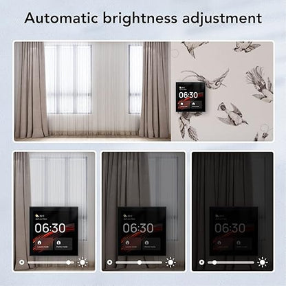 Smart Home Control Panel 4 Inch Touch Screen Wall Switch, WiFi Smart Switch Scene Controller Compatible with ZigBee and Bluetooth Devices, Voice Control for Lighting and Automation