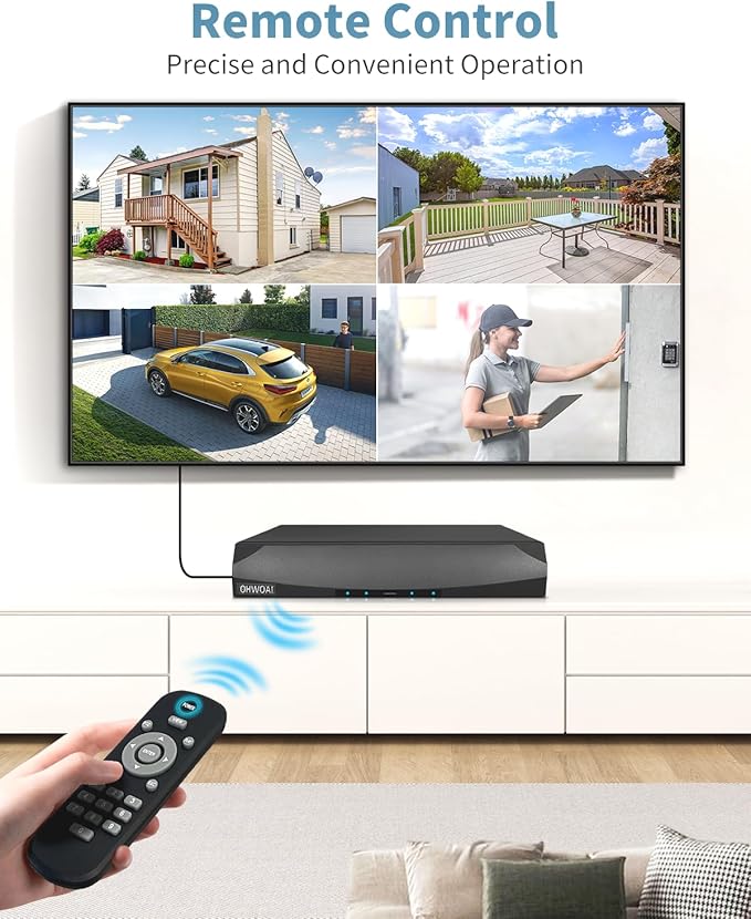 《2-Way Audio & Dual Power Mode》Outdoor Wired Security Camera System, Home Surveillance Video Equipment, POE Security Systems