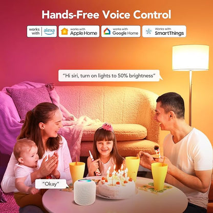 OREiN Matter Smart Light Bulbs 2Pack A19 with 4Pack BR30 Reliable WiFi Light Bulb with Matter LED Color Changing Light Bulbs CRI90 Compatible with Alexa GoogleHome AppleHome SmartThings Siri