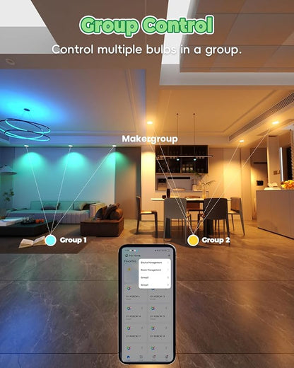 Upgraded Bluetooth MR16 RGBW Smart Bulb, 12V RGB MR16 LED Bulb Color Changing, CCT Tunable 2700K to 6500K, Dimmable with Remote and App Control for Outdoor Low Voltage Landscape Lights 2PCS