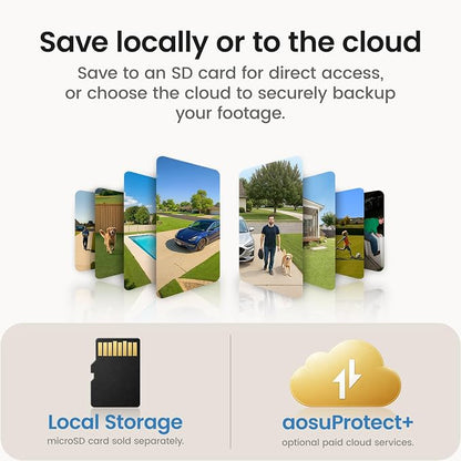 aosu D1 Max, 4K 8MP Solar Security Camera Wireless Outdoor