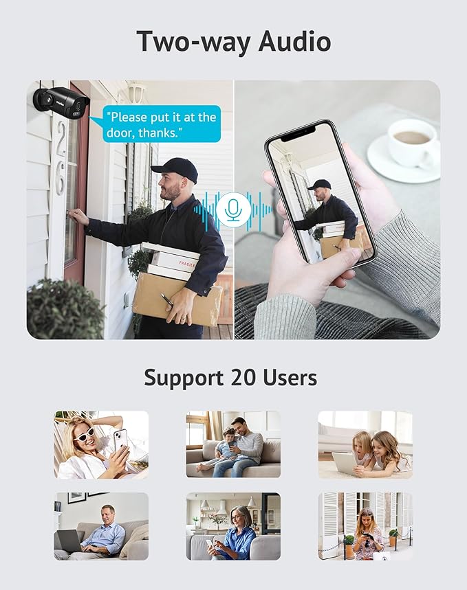 LaView 2K Security Camera Outdoor with Color Night Vision,3MP Wired Cameras for Home Security,IP65 Waterproof Camera, 24/7 Live Video,2 Way Audio,Cloud Storage/SD Slot,Compatible with Alexa(2pcs)