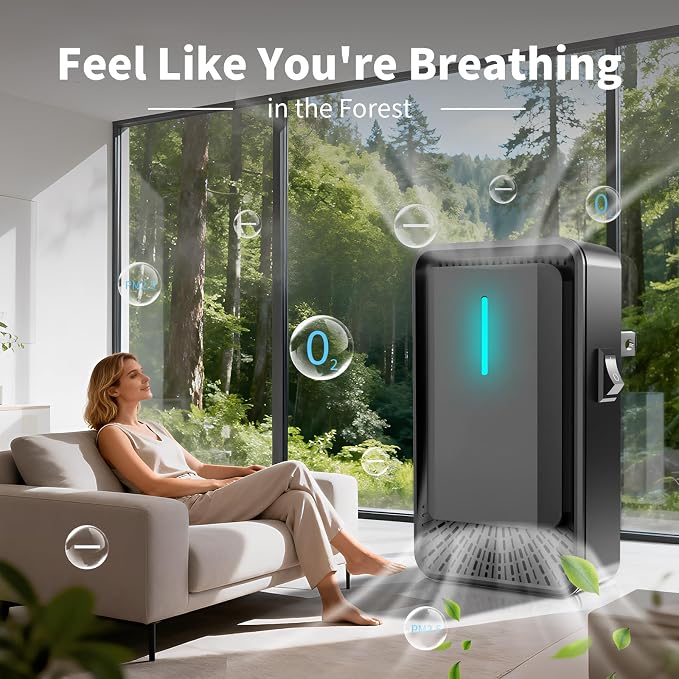6 Pack Plug-In Negative Ion Air Purifiers for Small Rooms, Filter-Free