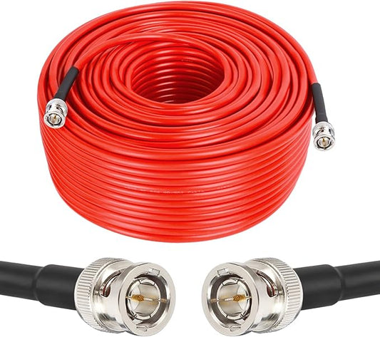 XRDS -RF 12G SDI Cable 250FT, SDI Video Cable 3G/6G/12G 75ohm RG6 BNC Cable Supports HD-SDI/3G/6G-SDI/4K for Video Security Camera SDI Converter, Red