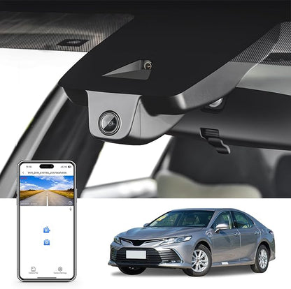 Mangoal 4K Dash Cam Custom fit for Toyota Camry & Camry Hybrid 2018 2019 2020 (Model B), LE L XLE SE XSE Sedan 4D etc, Integrated OEM Look, UHD 2160P Video, App & WiFi,Easy to Install, 64GB Card