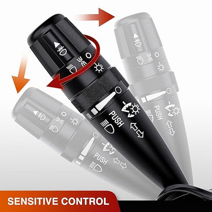 Nilight Turn Signal Switch Compatible with 2007-2018 Jeep Wrangler Compass Patriot 2008-2010 Grand Cherokee Liberty 2007-2014 Dodge Avenger Nitro 2007-2010 Chrysler PT Cruiser Sebring, 2 Year Warranty