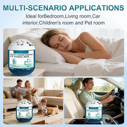 2Pcs Indoor Air Purification Dust Removal Magic Box,Multi-Functional Air Magic Box,Automatic Dust Collection Air Box for Home,Odor Eliminator Air Freshener,Automatic Air Essence Box for Home,Bathroom