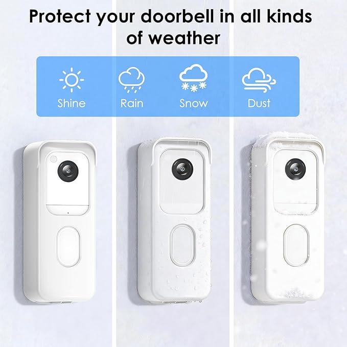 No Drill Door Mount for Blink Video Doorbell (2025 2nd Gen), Adhesive Mounting Bracket Accessories for Security System, Not for Blink Video Doorbell (2021&2023 Release), White