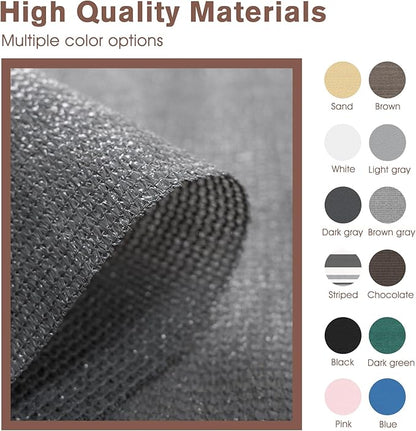 Sunny Guard Customized 3'x29' Dark Grey Balcony Privacy Screen,90% Shade Apartments Fence Cover,Heavy Duty Mesh Windscreen for Deck,Outdoor,Backyard,Patio