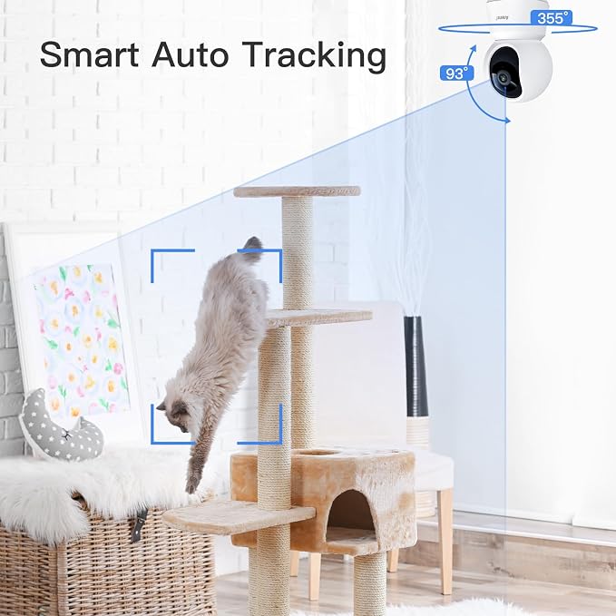 ARENTI 4MP Pet Camera P2Q 2PC, 5G WiFi 6 Indoor Security Cameras, Free App