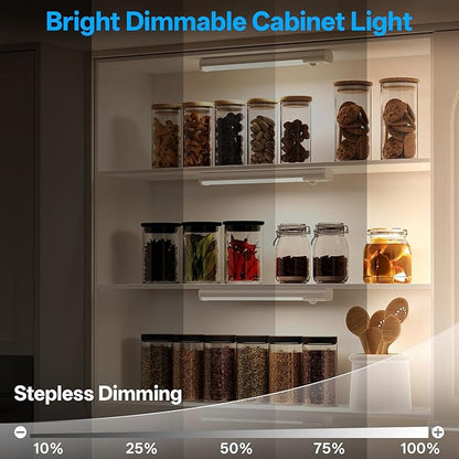 Under Cabinet Lighting with Charging Station,Rechargeable Motion Sensor Light Indoor,LED Closet Lights,3 Colors Dimmable,Magnetic for Kitchen,Wardrobe,Bedroom,Drawer 3Pack