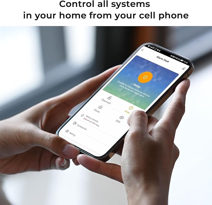 Alarm System for Home Security Touch Screen WiFi Wireless Home Alarm 20 Piece Kit with Siren PIR Motion Sensor Window/Door Sensor Remote Controls Security Systems for House