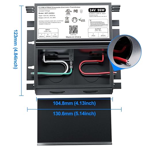 2 Pcs Dimmable LED Driver 96W 24V, Triac/ELV/MLV AC to DC Power Supply for LED Light, Halogen Bulb, LED Transformer Compatible with Lutron & Leviton Dimmer, for Indoor/Outdoor Use