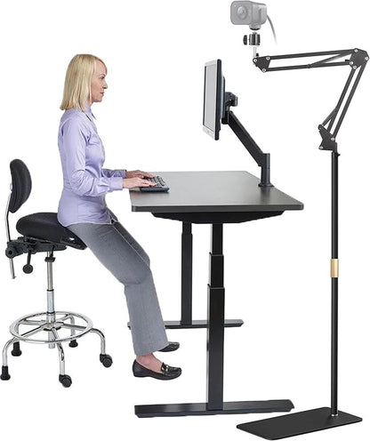 AceTaken MX Brio 4K Webcam Floor Stand,70-inch Telescopic Floor Holder with Webcam Magnetic Mount Compatible with Logitech MX Brio 4K,Brio 4K,100,300,500,C270,C310 webcams
