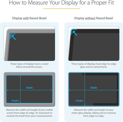 StarTech.com 28-inch 16:9 Computer Monitor Privacy Filter, Anti-Glare Privacy Screen w/51% Blue Light Reduction, Monitor Screen Protector w/+/- 30 Deg. Viewing Angle (2869-PRIVACY-SCREEN)