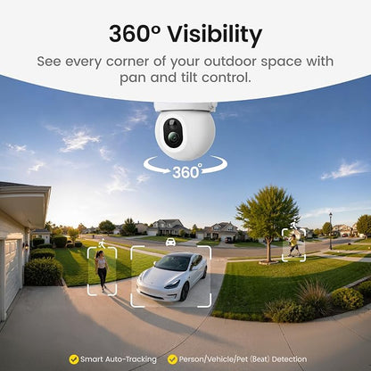 aosu D1 Max, 4K 8MP Solar Security Camera Wireless Outdoor
