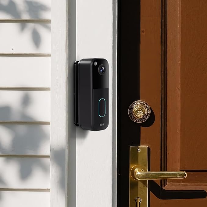 All-New Blink Doorbell Angle Mount, Adjustable 30–55 Degrees Corner Mount for Blink Doorbell Camera 2nd Gen(Newest Model), Angled Mounting Bracket Wedge Kit, Wide Viewing Angle Holder, (Black)