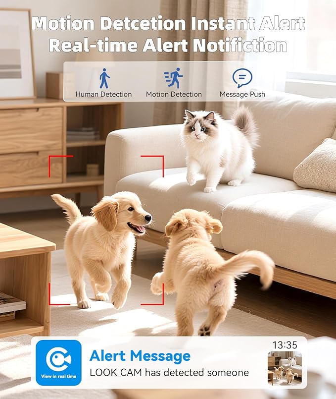 1080P HD Wireless WiFi Camera Smoke Detector for Home Security with App Control, Motion Detection, 150° Indoor Camera with Night Vision & Loop Recording for Office/Garage/Shop/Pet,User-Friendly