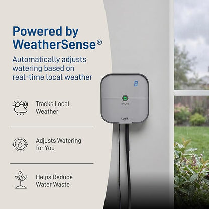 Orbit B-hyve Indoor Smart Sprinkler Controller - 8-Zone - WiFi Irrigation Controller - App Controlled Irrigation with Weather Adjustment - Easy Installation Smart Home Ready Device - 57925