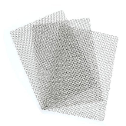 TIMESETL 3 Pcs Stainless Steel Woven Wire 10 Mesh - 12" x 8"(30x21cm) Garden Fence Mesh Window Screens Net Cabinets Mesh Replacement