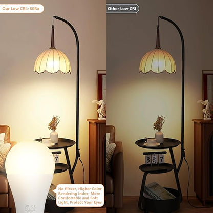 Amber Sleep Light Bulbs with Remote Control, 800LM 9W (60W Equivalent),Circadian Rhythm Light Bulb,Dim,1800K-6500K,E26,2.4G,Warm and Reading Light Bulb for Home Decor,2Bulb&1Remote