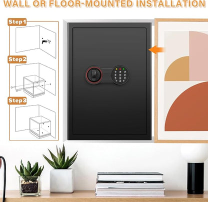 [19.7" Tall] Large Home Safe Box with Fireproof Waterproof Bag