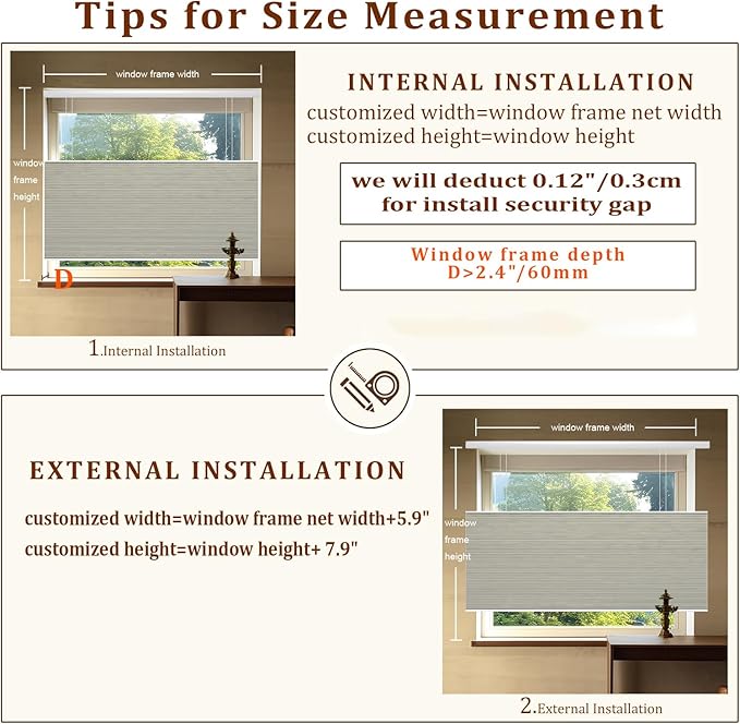Godark Motorized TDBU Cellular Shades with Remote Control Smart Honeycomb Blinds Compatible with Alexa Google Home Smarthings Custom Double Cellular Blackout for Indoor Windows Doors-Brown