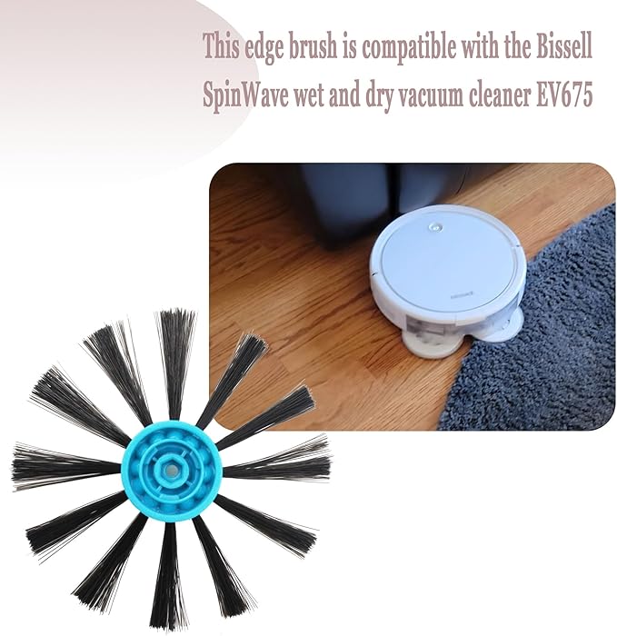1624772 Edge Brushes Replacement for Bissell SpinWave Wet & Dry Robotic Vacuum, 2 Pack, 2859J, 28599, 3115, 28597,2859W,2859T, 28596,2859Z