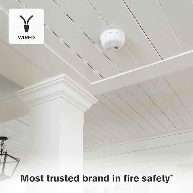 First Alert Combination Smoke & Carbon Monoxide Alarm, Interconnect Hardwire Detector with Battery Backup, SMICO100-AC, 1-Pack