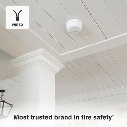 First Alert Combination Smoke & Carbon Monoxide Alarm, Interconnect Hardwire Detector with Battery Backup, SMICO100-AC, 1-Pack