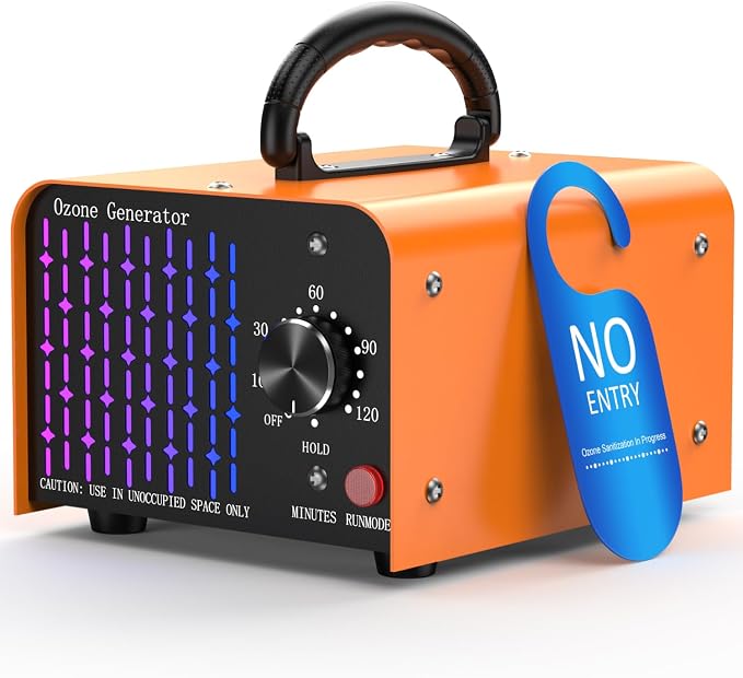 65000MG Ozone Odor Eliminator Generator for Home & Car Orange